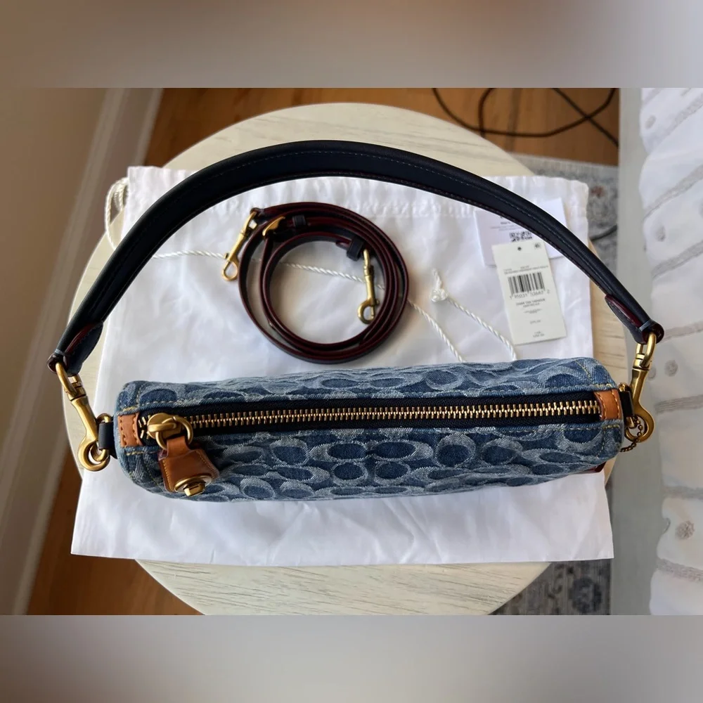 ✨ Coach Signature Denim Swinger Bag Purse Rare ✨ - Picture 9 of 16